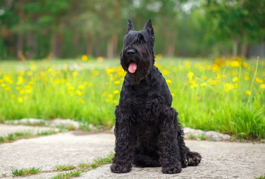 Giant Schnauzer Sitting Giant Schnauzer Sitting